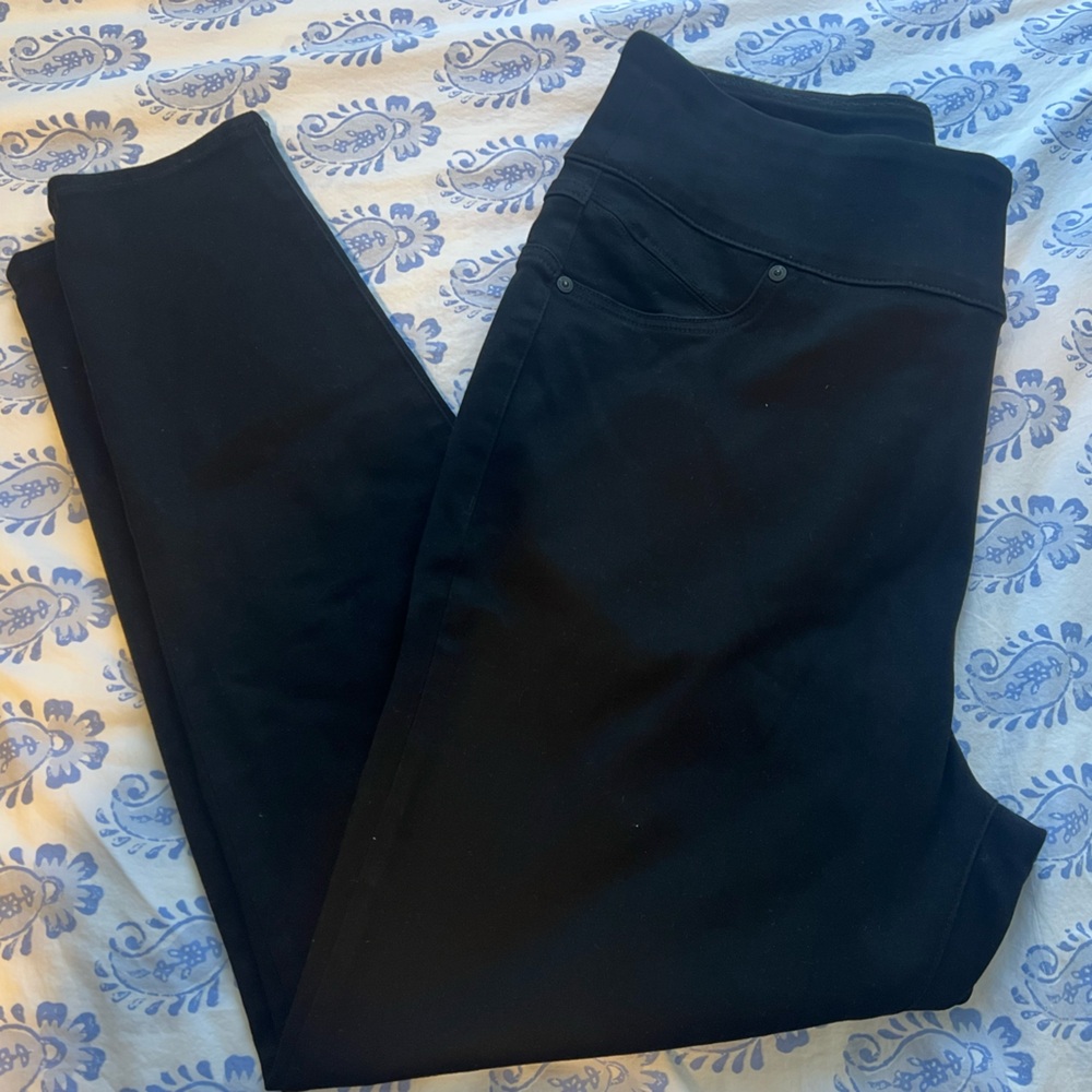 Women’s Seven7 Black Tummy Toner Skinny Legging Soft Black Jeans